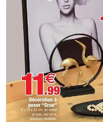 Bazarland Décoration à Poser Grue offre