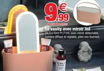 Bazarland Le Vanity Avec Miroir Led offre
