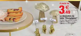 Bazarland La Décoration de Table Champignon offre