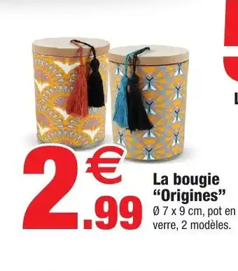 Bazarland La Bougie Origines offre