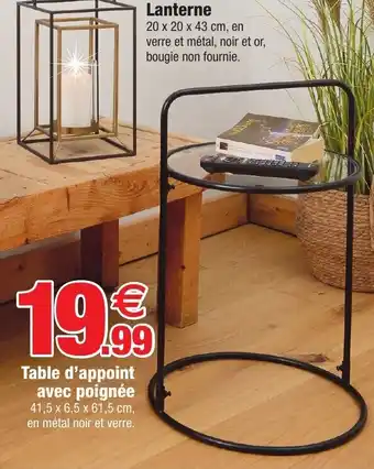 Bazarland Table d'Appoint Avec Poignée offre