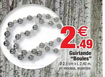 Bazarland Guirlande Boules offre