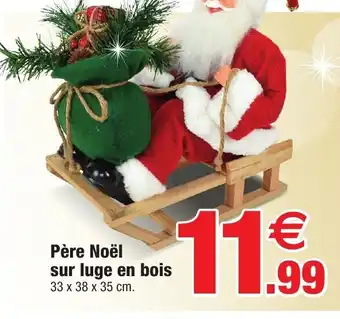 Bazarland Père Noël Sur Luge En Bois offre