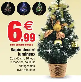 Bazarland Sapin Décoré Lumineux offre