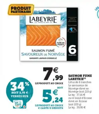 Super U Saumon Fume offre
