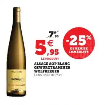 Super U Alsace AOP Blanc Gewurztraminer offre