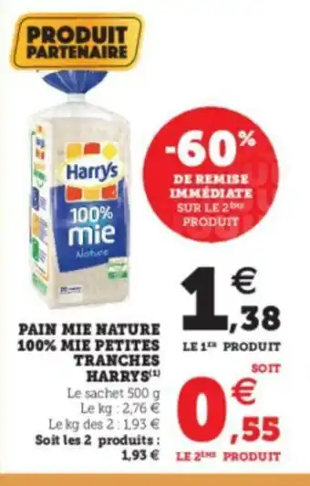 Super U Pain Mie Nature offre