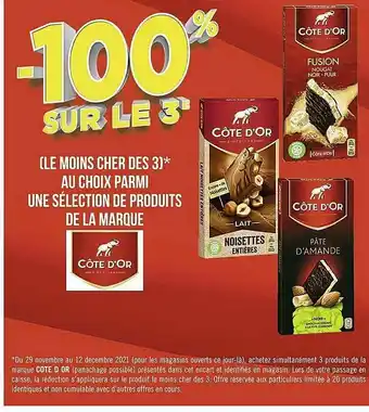 Casino Supermarchés Produits De La Marque Côte D'or offre
