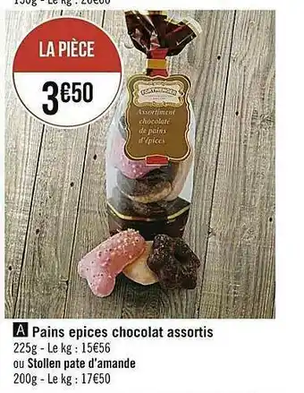 Casino Supermarchés Pains épices Chocolat Assortis Ou Stollen Pate D'amande offre