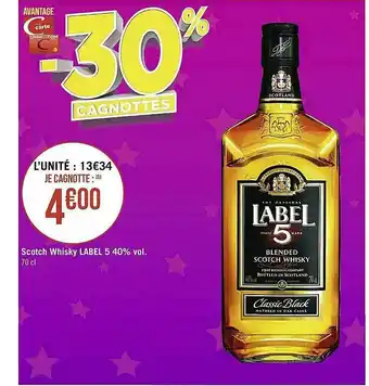 Scotch Whisky Label 5 40% Vol.