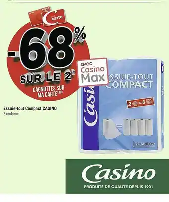 Casino Supermarchés Essuie-tout Compact Casino offre