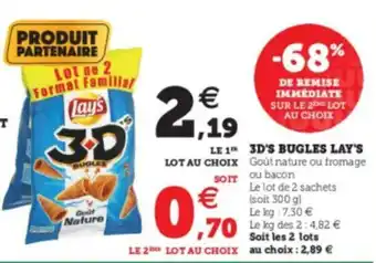 Super U 3D's Bugles Lay's offre