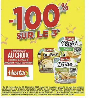 Casino Supermarchés Charcuterie Volaille De La Marque Herta offre