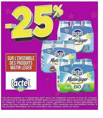 Casino Supermarchés L'ensemble Des Produits Matin Léger offre