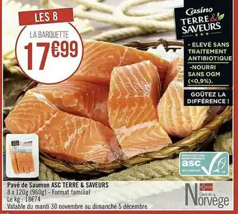 Pavé De Saumon Asc Terre & Saveurs