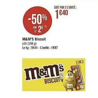 Géant Casino M&m's Biscuit offre