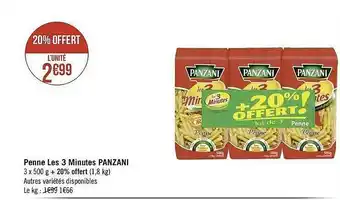 Géant Casino Penne Les 3 Minutes Panzani offre