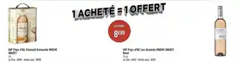 Géant Casino Igp Pays D'oc Cinsault Grenache Roche Mazet, Igp Pays D'oc Les Accords Roche Mazet Rosé offre