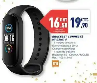 Bureau Vallée Bracelet Connecté Mi Band offre