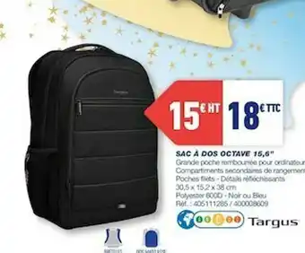 Bureau Vallée Sac à Dos Octave 15,6 offre