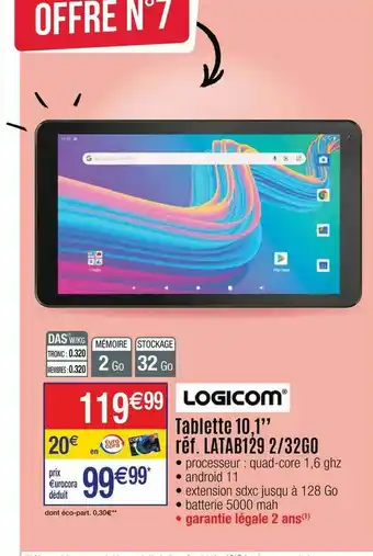 Cora x Carrefour Tablette 10,1 offre