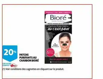 Auchan Patchs Purifiants Au Charbon Bioré offre