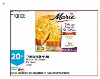 Auchan Tarte Salée Marie offre