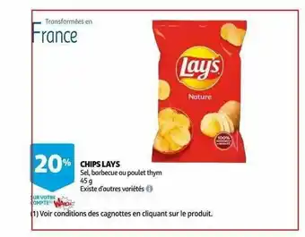 Auchan Chips Lays offre