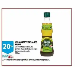Auchan Vinaigrette Biphasée Puget offre