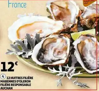 Auchan 12 Huîtres Filière Marennes D'oleron Filière Responsable Auchan offre