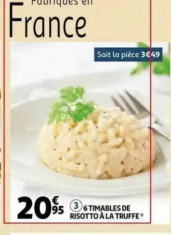 Auchan 6 Timables De Risotto à La Truffe offre