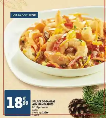 Auchan Salade De Gambas Aux Mandarines offre