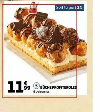 Auchan Bûche Profiteroles offre