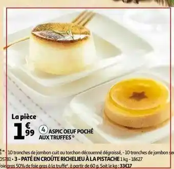 Auchan Aspic Oeuf Poché Aux Truffes offre