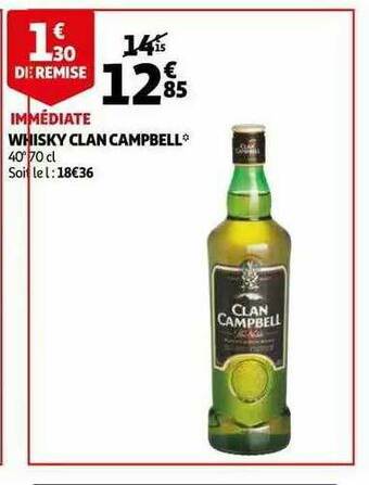 Auchan Whisky Clan Campbell offre