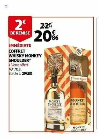 Auchan Coffret Whisky Monkey Shoulder offre