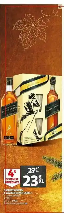 Auchan Coffret Whisky Walker Black Label offre