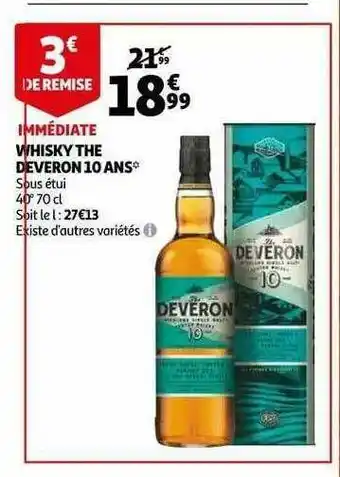 Auchan Whisky The Deveron 10 Ans offre