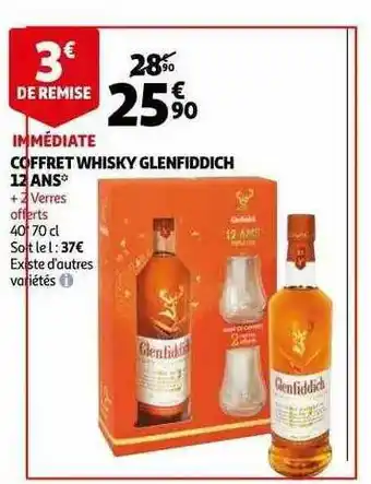 Auchan Coffret Whisky Glenfiddich 12 Ans offre