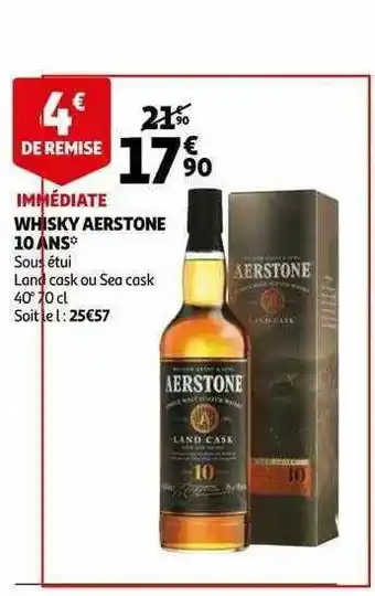 Auchan Whisky Aerstone 10 Ans offre