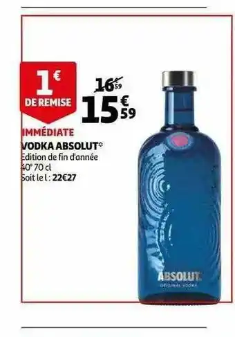 Auchan Vodka Absolut offre