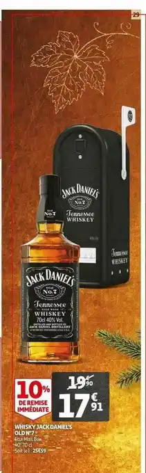 Auchan Whisky Jack Daniel's Old N°7 offre