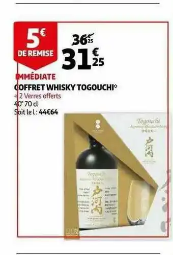 Auchan Coffret Whisky Togouchi offre