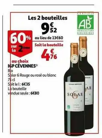 Auchan Igp Cévennes Bio offre