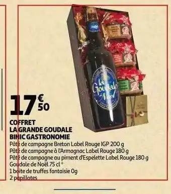 Auchan Coffret La Grande Goudale Binic Gastronomie offre