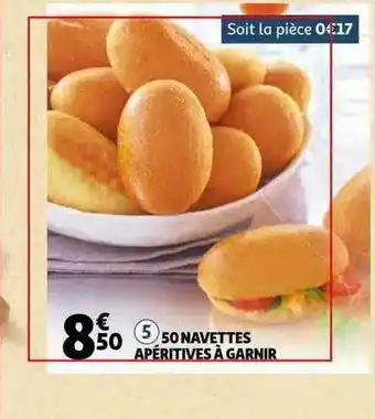 Auchan 50 Navettes Apéritives à Garnir offre