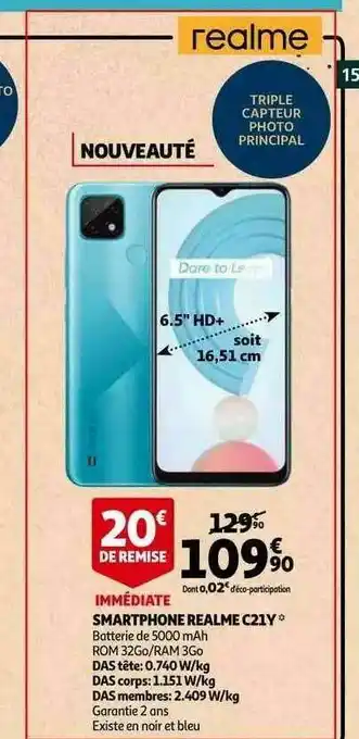 Auchan Smartphone Realme C21y offre
