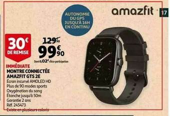 Auchan Montre Connectée Amazfit Gts 2e offre