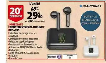 Auchan écouteurs Tws Blaupunkt Blp 4895 offre