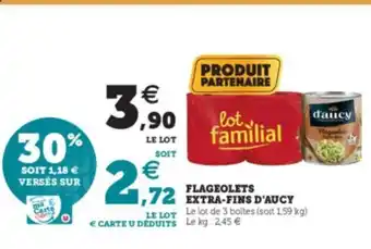 Super U Flageolets Extra-Fins d'Aucy offre